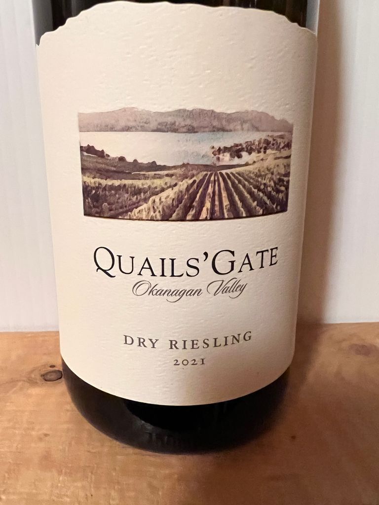 2021 Quails' Gate Estate Winery Dry Riesling, Canada, British Columbia ...