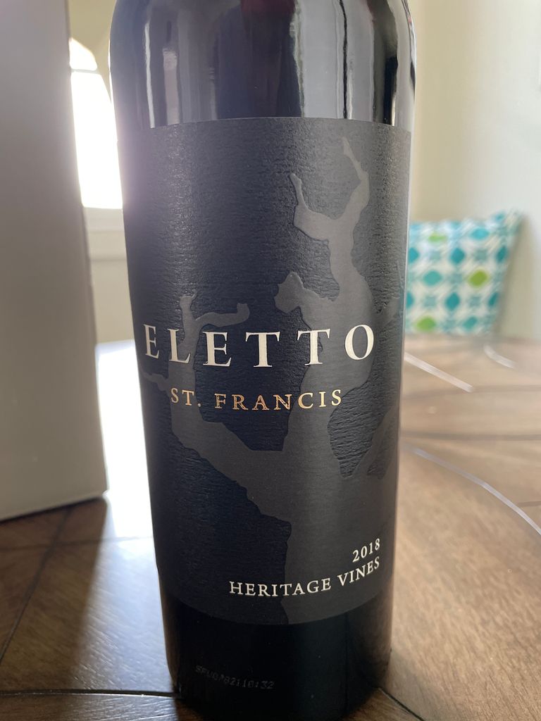 2018 St. Francis Eletto Heritage Vines, USA, California, Sonoma County