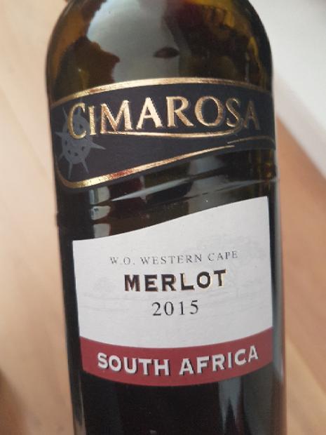 2021 Cimarosa Merlot South Africa CellarTracker 