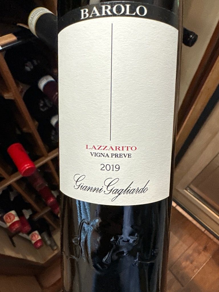 2019 Gianni Gagliardo Barolo Lazzarito Preve, Italy, Piedmont, Langhe ...