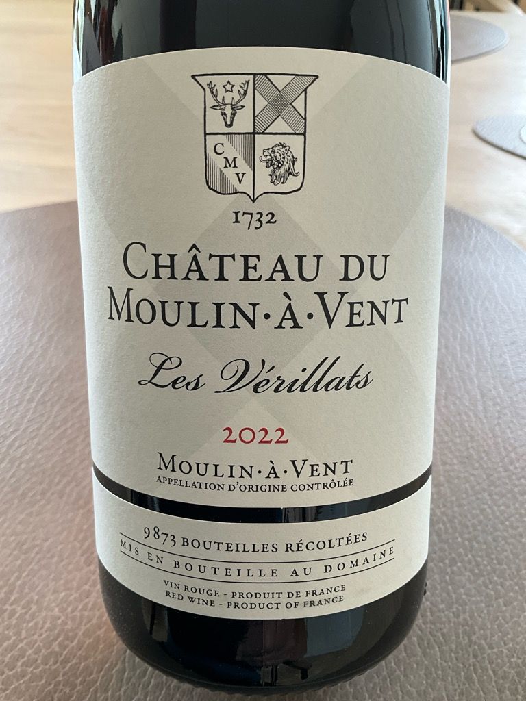 2022 Château du Moulin-a-Vent Moulin-à-Vent Les Verillats