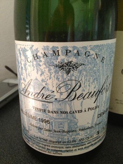 1990 André Beaufort Champagne Polisy Demi-Sec - CellarTracker