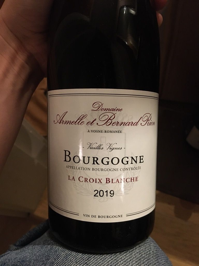 2019 Domaine Armelle Et Bernard Rion Bourgogne La Croix Blanche ...