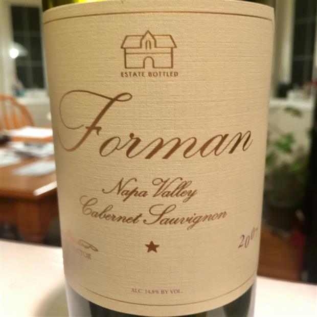 2008 Forman Cabernet Sauvignon - CellarTracker