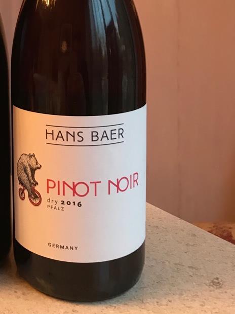 2016 Hans Baer Pinot Noir trocken, Germany, Pfalz - CellarTracker