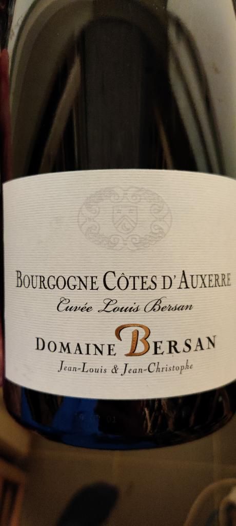 2022 Domaine Bersan Bourgogne Côtes d'Auxerre Cuvée Louis Bersan