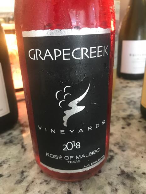 2018 Grape Creek Vineyards Malbec Rosé Texas, USA, Texas - CellarTracker