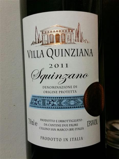 2011 Villa Quinziana Squinzano - CellarTracker
