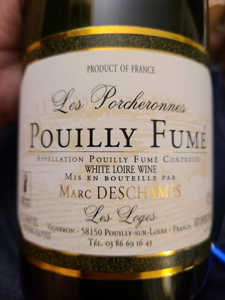 2019 Marc Deschamps PouillyFumé Cuvée les Porcheronnes Les Loges
