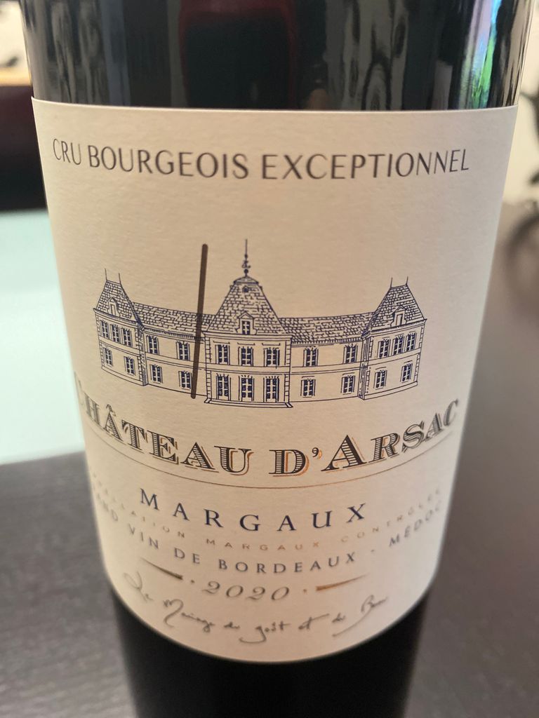 Margaux Château 2020 d\'Arsac CellarTracker -