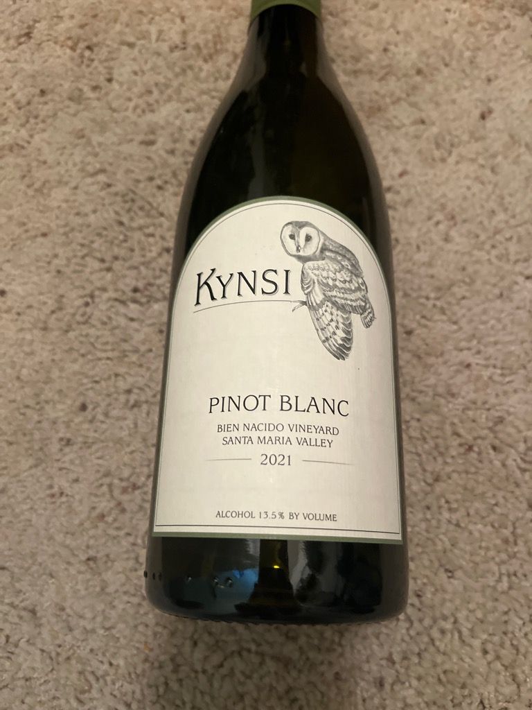 Kynsi Raspi 2022 Kynsi Pinot Blanc Bien Nacido Vineyard, USA, California, Central ...
