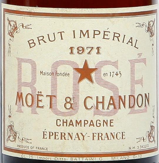 1971 Moët & Chandon Champagne Brut Imperial Rosé, France, Champagne ...