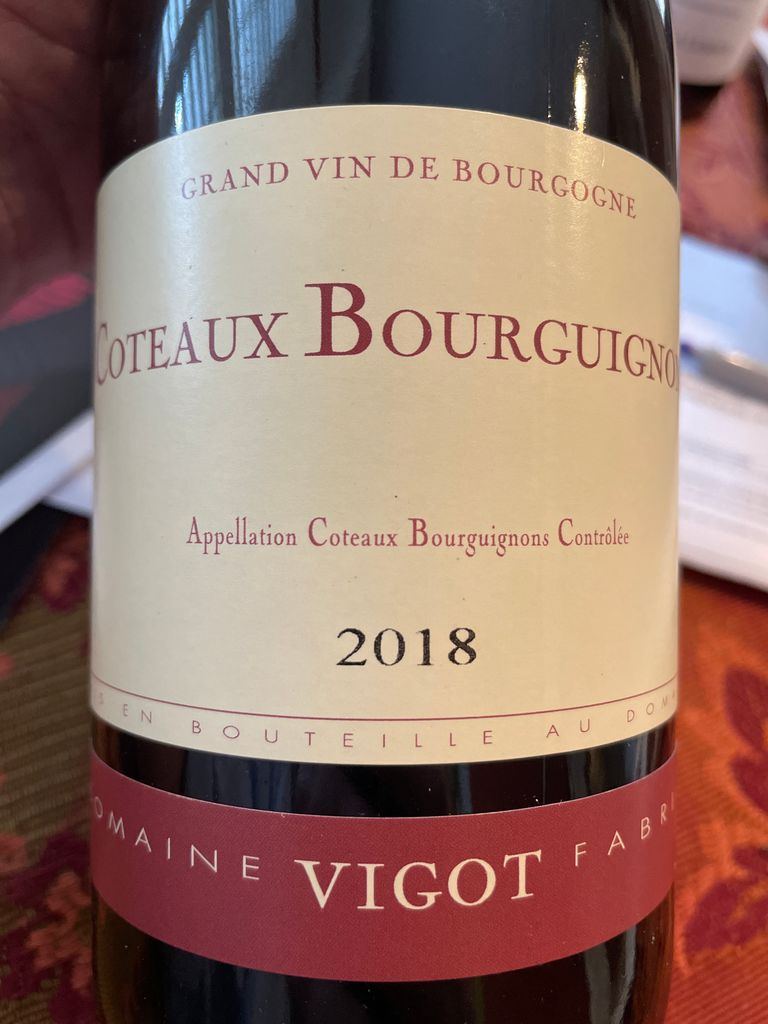 2021 Domaine Vigot Fabrice Coteaux Bourguignons - CellarTracker