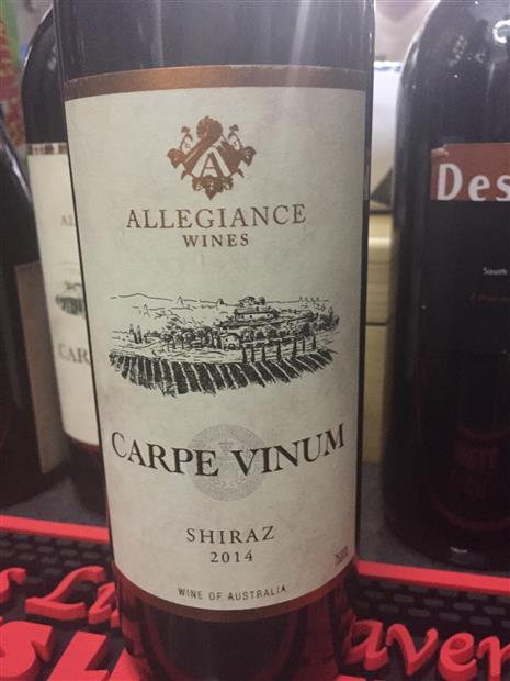 2014 Allegiance Wines Shiraz Kindred Australia New South Wales Big 