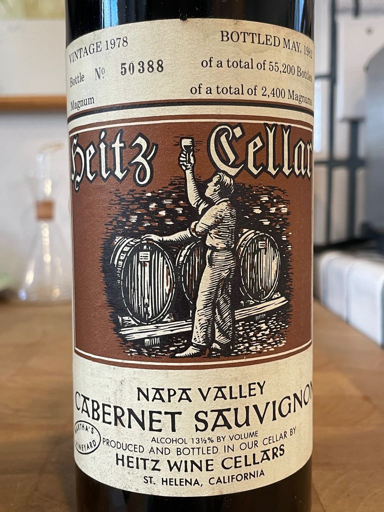1978 Heitz Cellar Cabernet Sauvignon Martha's Vineyard