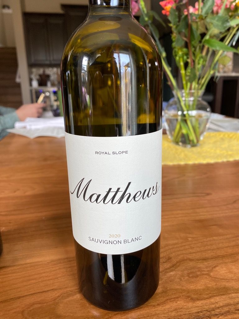 2020 Matthews Sauvignon Blanc Royal Slope, USA, Washington, Columbia ...