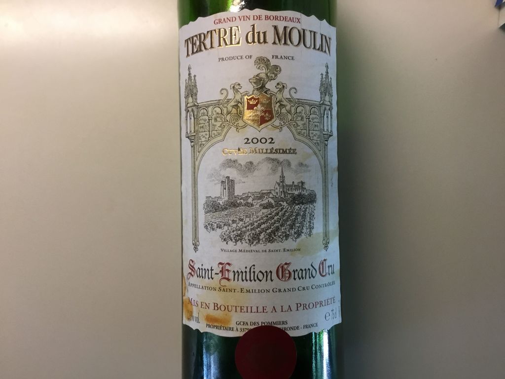2002 Tertre du Moulin Cuvée Millésimée, France, Bordeaux, Libournais