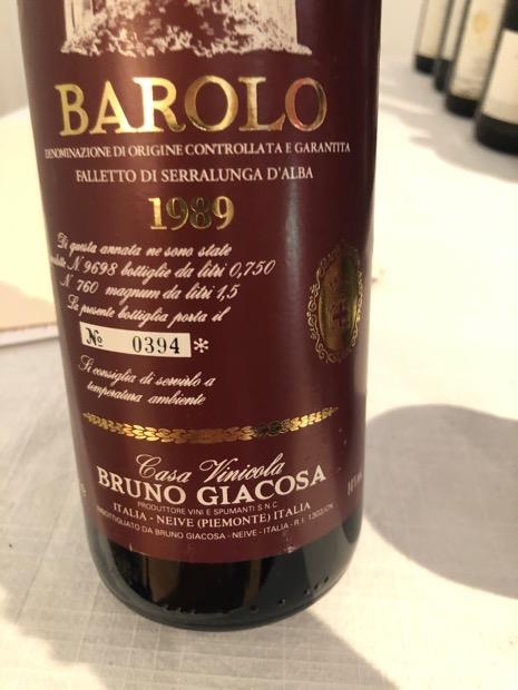 1989 Bruno Giacosa Barolo Riserva Falletto di Serralunga d'Alba