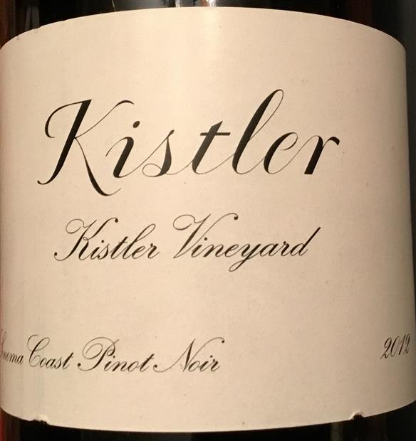 2012 Kistler Pinot Noir Sonoma Coast - CellarTracker