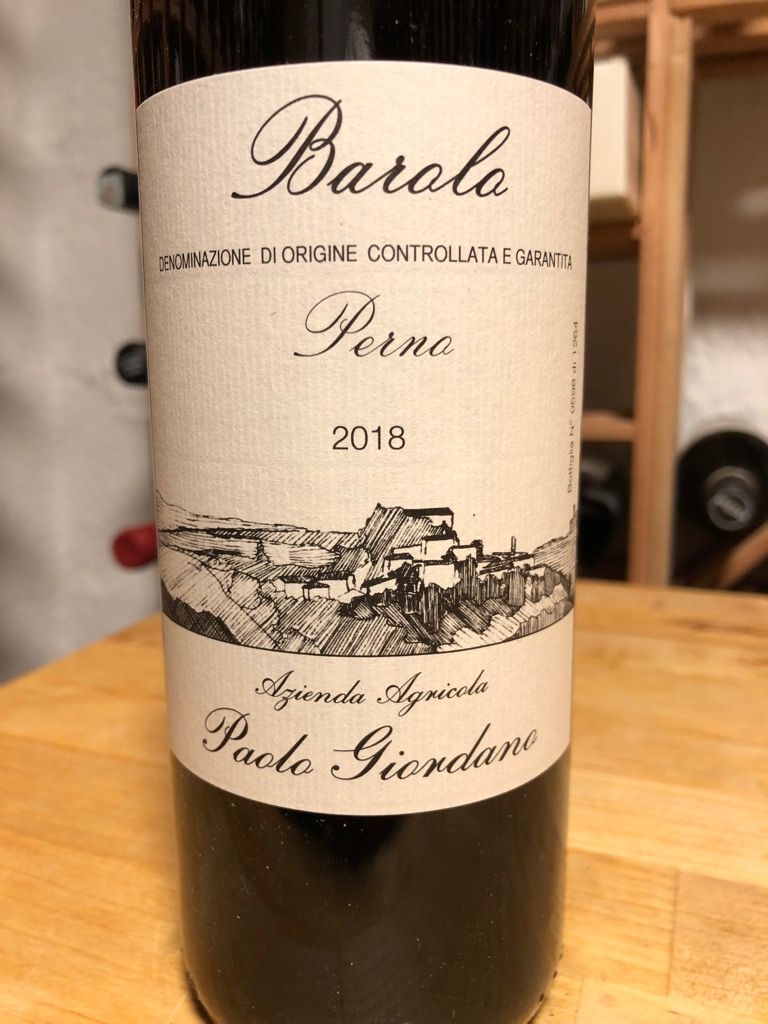 2018 Paolo Giordano Barolo Perno - CellarTracker