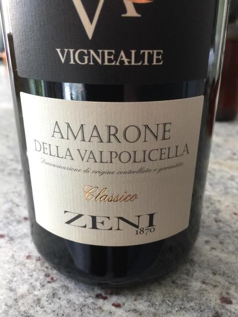 2012 Zeni Amarone della Valpolicella Classico Vigne Alte, Italy, Veneto ...