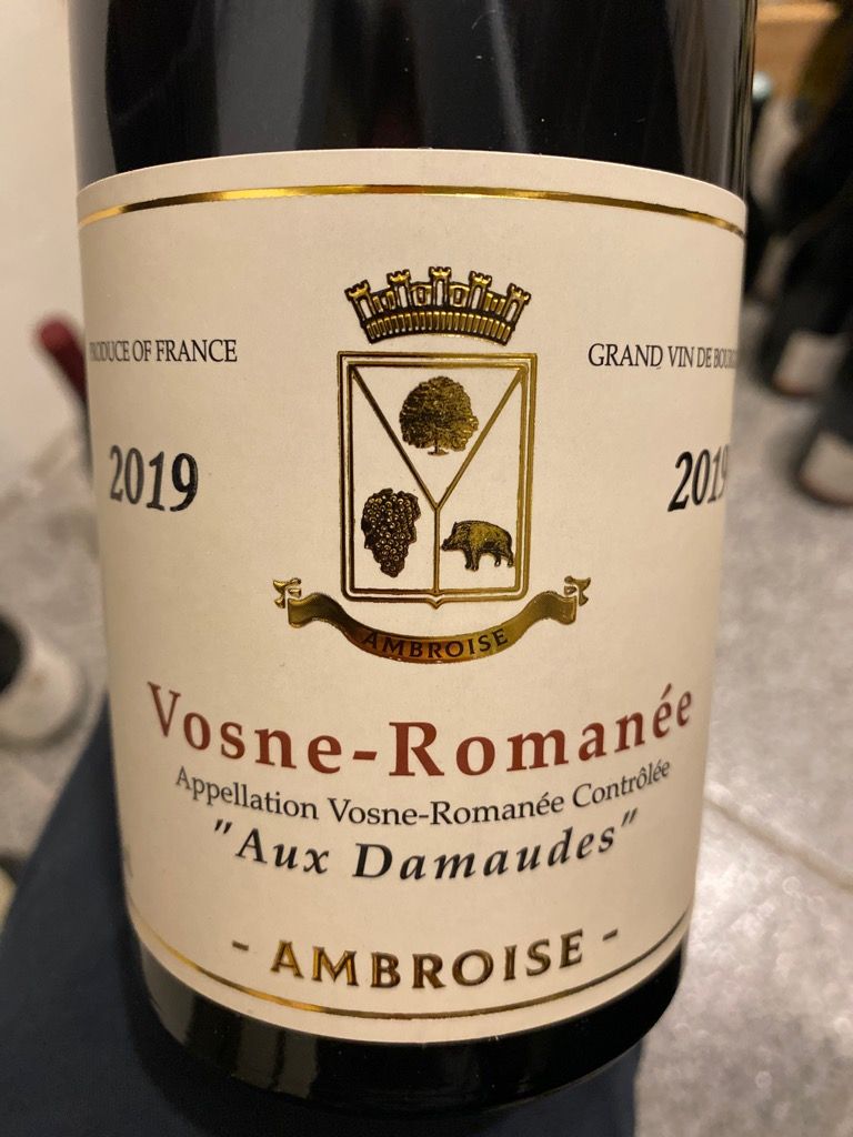 2020 Maison Bertrand Ambroise VosneRomanée Les Damaudes, France
