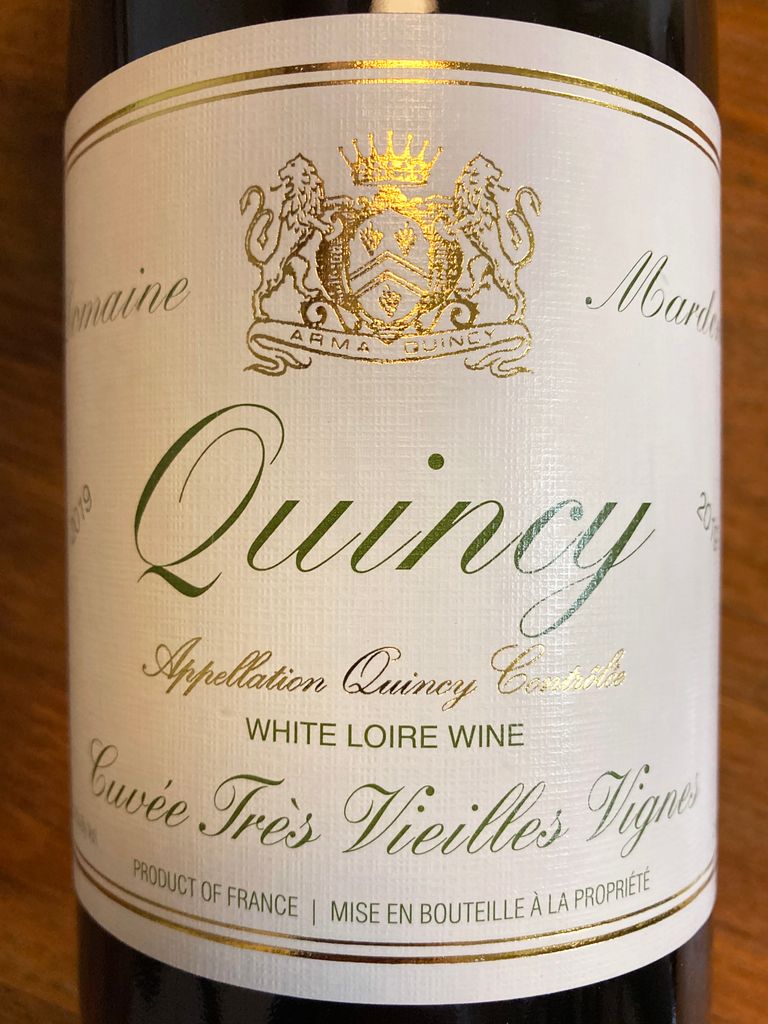 2019 Domaine Mardon Quincy Très Vieilles Vignes, France, Loire Valley