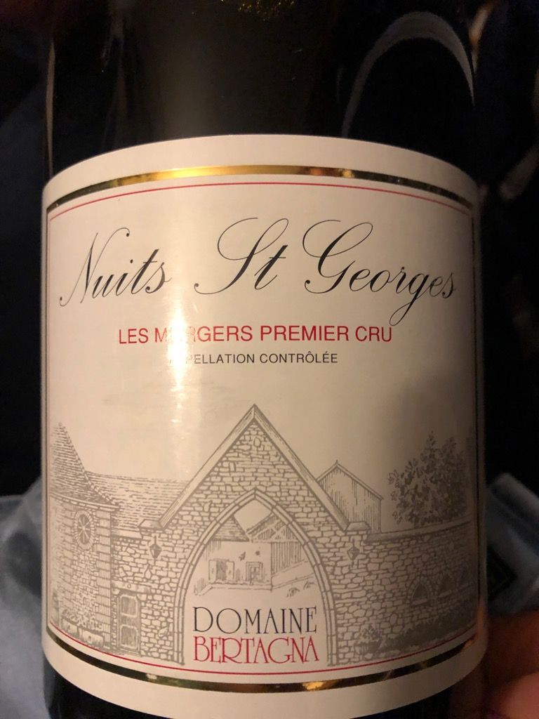 1999 Domaine Bertagna Nuits St. Georges 1er Cru Les Murgers, France ...