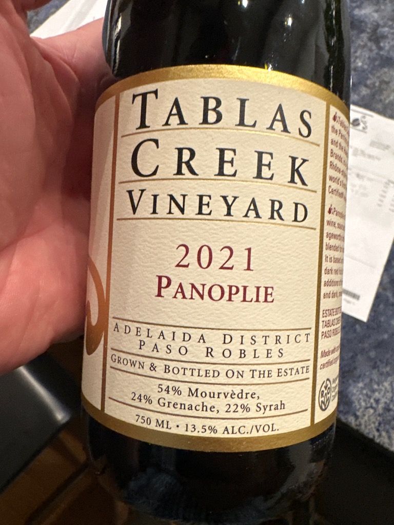 2021 Tablas Creek Panoplie, USA, California, Central Coast, Paso Robles Adelaida District