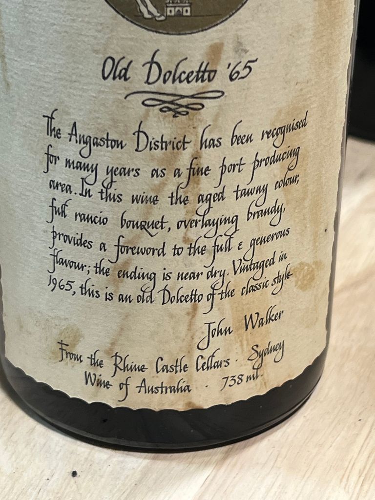 1939 Rhine Castle Dolcetto Vintage Port - CellarTracker