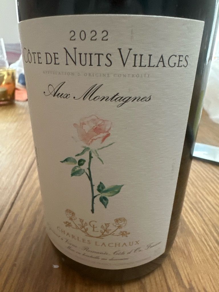 2022 Charles Lachaux Côte de Nuits Villages Aux Montagnes