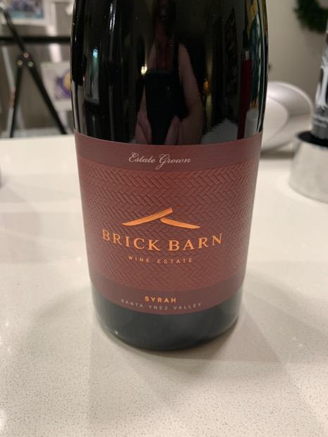 2016 Brick Barn Wine Estate Syrah Usa California Central Coast