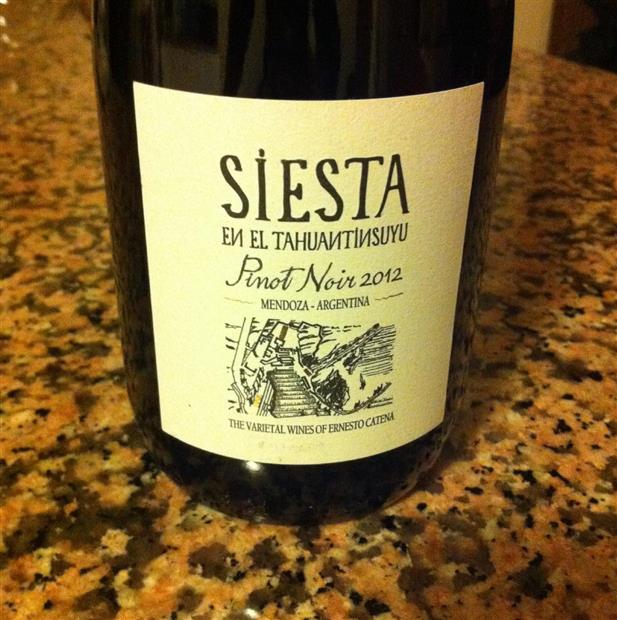 2013 Ernesto Catena Pinot Noir Siesta En El Tahuantinsuyu