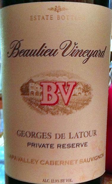 1986 Beaulieu Vineyard Cabernet Sauvignon Georges de Latour