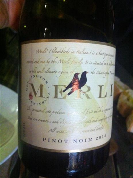 2014 Merli Pinot Noir, Australia, Victoria, Port Phillip, Mornington ...