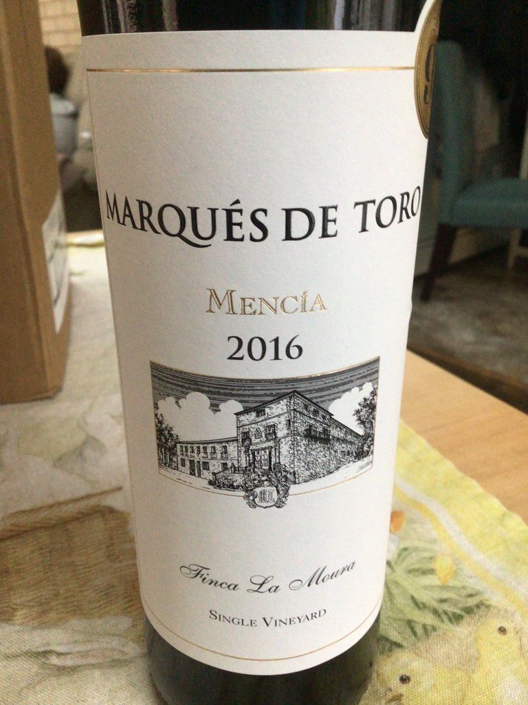 2016 Marqués del Toro Mencía Finca La Moura, Spain, Castilla y León