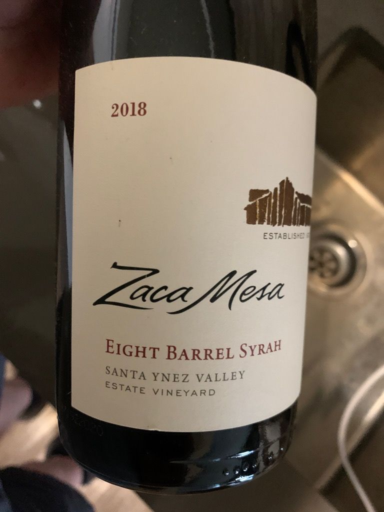 2018 Zaca Mesa Syrah Eight Barrel - CellarTracker