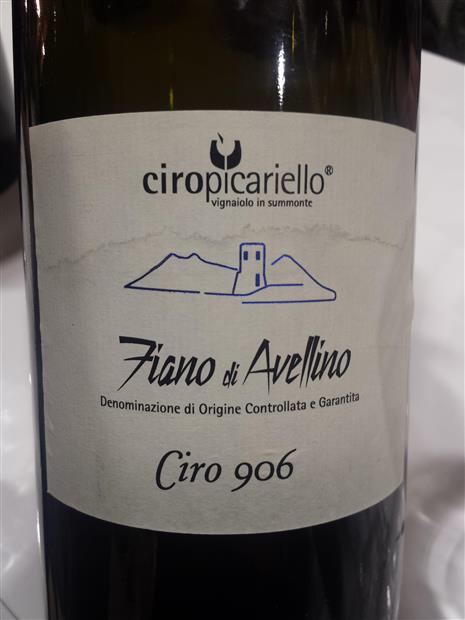 2014 Ciro Picariello Fiano di Avellino Ciro 906 CellarTracker