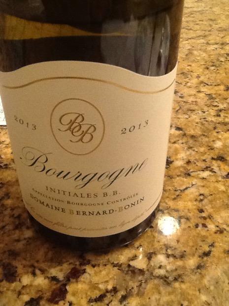 2013 Domaine Bernard-Bonin Bourgogne Blanc Initiales B.B., France ...