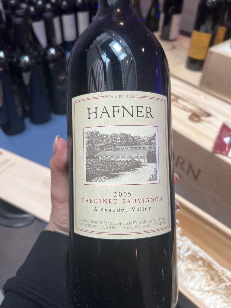 2005 Hafner Cabernet Sauvignon, USA, California, Sonoma County ...