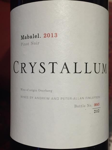 2022 Crystallum Pinot Noir Mabalel - CellarTracker