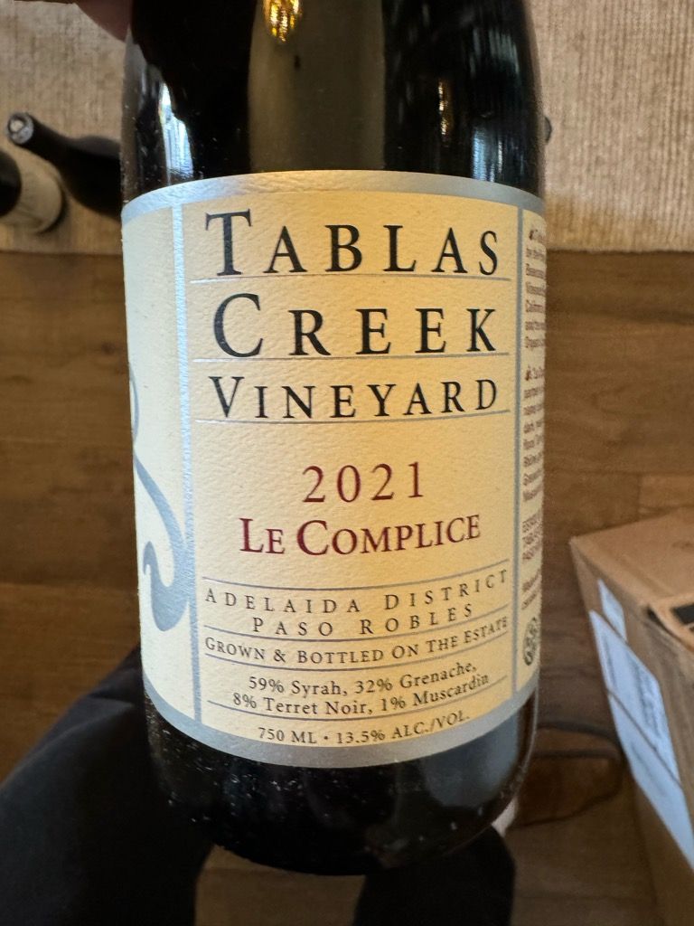 2022 Tablas Creek Le Complice, USA, California, Central Coast, Paso