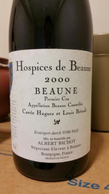 2000 Hospices De Beaune Beaune 1er Cru Cuvée Hugues Et Louis Bétault ...