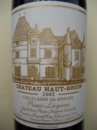 2002 Château Haut-Brion, France, Bordeaux, Graves, Pessac-Léognan 