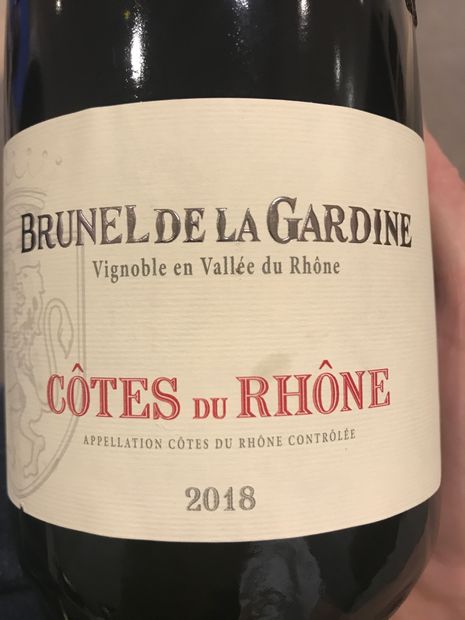 Footpad prins Bagvaskelse 2018 Brunel de la Gardine Côtes du Rhône - CellarTracker