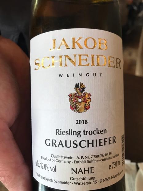 2018 Weingut Jakob Schneider Riesling Grauschiefer trocken, Germany ...