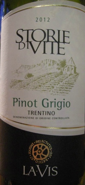 2012 La Vis Pinot Grigio Storie Di Vite Italy Trentino Alto Adige 