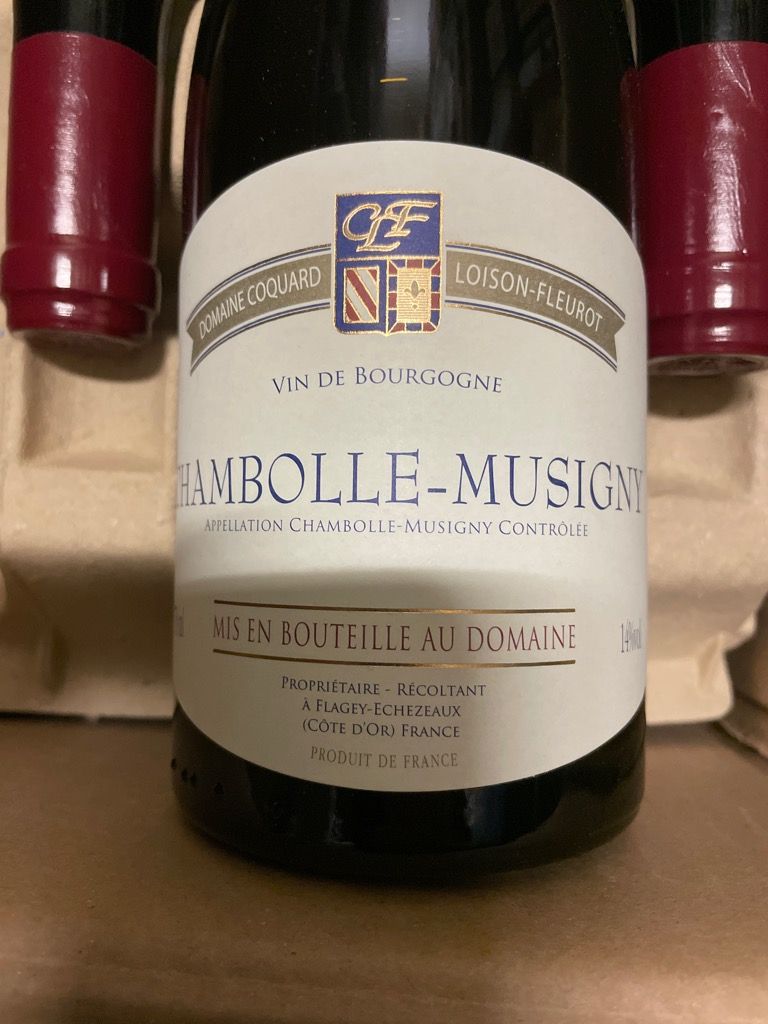 2019 Domaine Coquard Loison-Fleurot Chambolle-Musigny, France, Burgundy ...