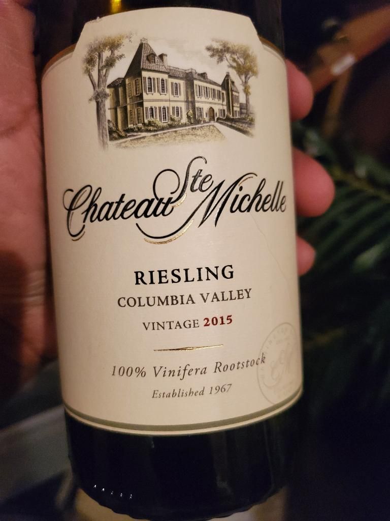 Ste. Michelle Riesling 2015 Chateau Ste. Michelle Riesling 100% Vinifera Rootstock, USA ...
