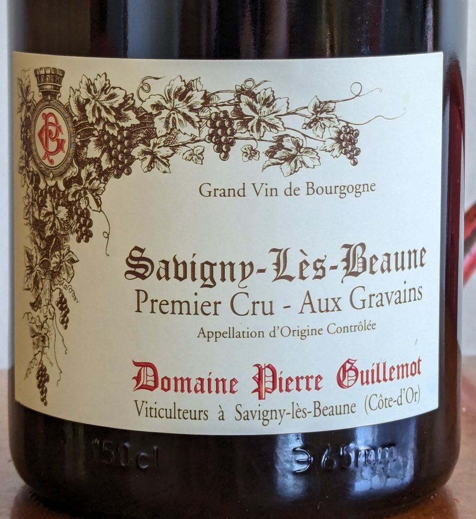 2020 Domaine Pierre Guillemot Savigny-lès-Beaune 1er Cru Les Gravains ...